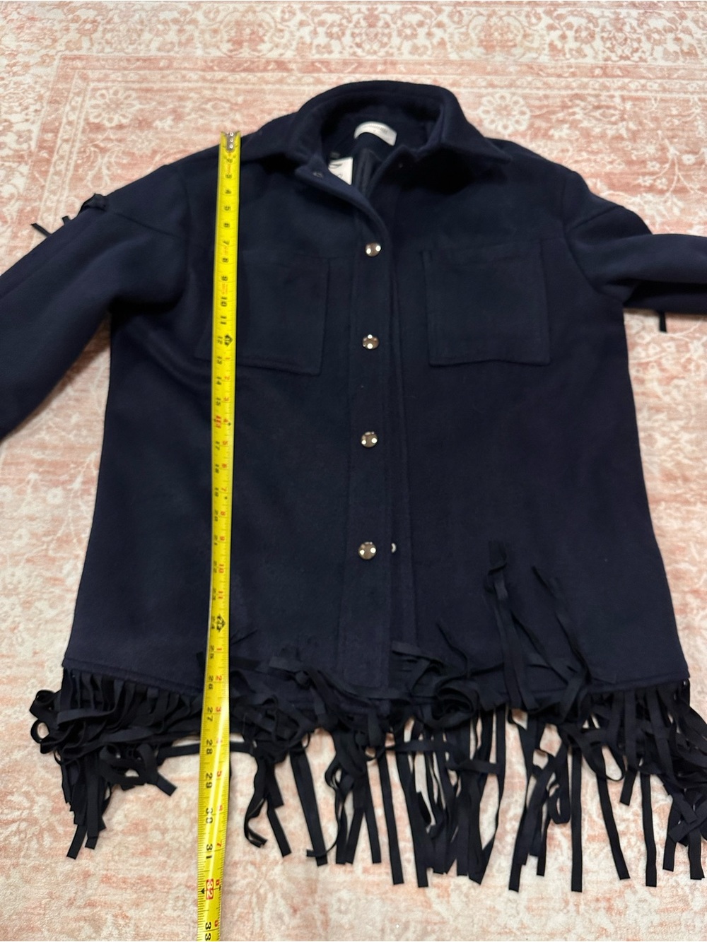 NWT 🫐 Commense Wool Fringe Jacket - Picture 13 of 16